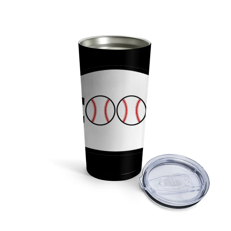 Baseball-Themed COOP Logo Design Travel Mug