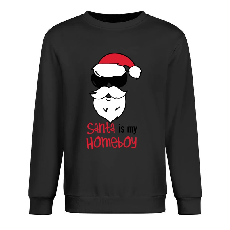 Design amusant de Santa avec lunettes de soleil Homme Sweat-shirt à enfiler