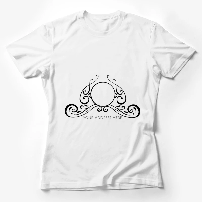 Logo simple avec adresse personnalisée Femme T-Shirt