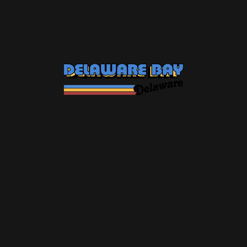 Delaware Bay, Delaware   Retro Styled Design Desk Mat