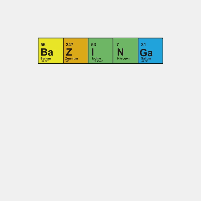 Bazinga Periodic Table Funny Funny Birthday Present Gift Male Tank Top