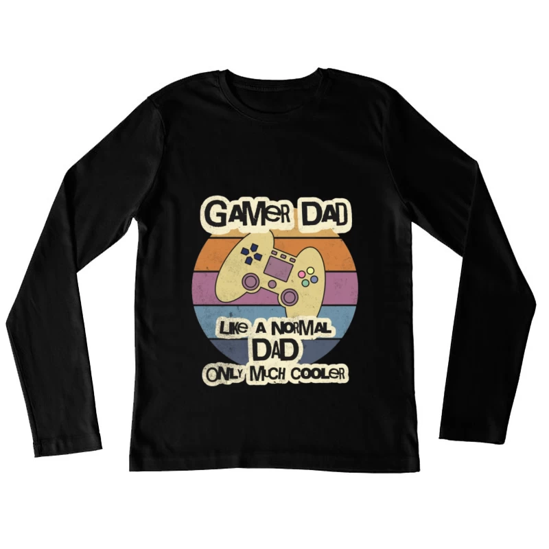 Design de Papa Gamer Femme Manches Longues T-Shirt