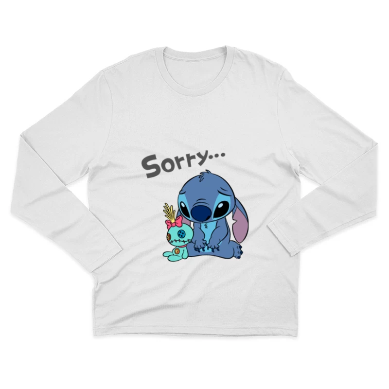 Entschuldigung mit Blauem Alien und Puppe Herren Langarm T-Shirt