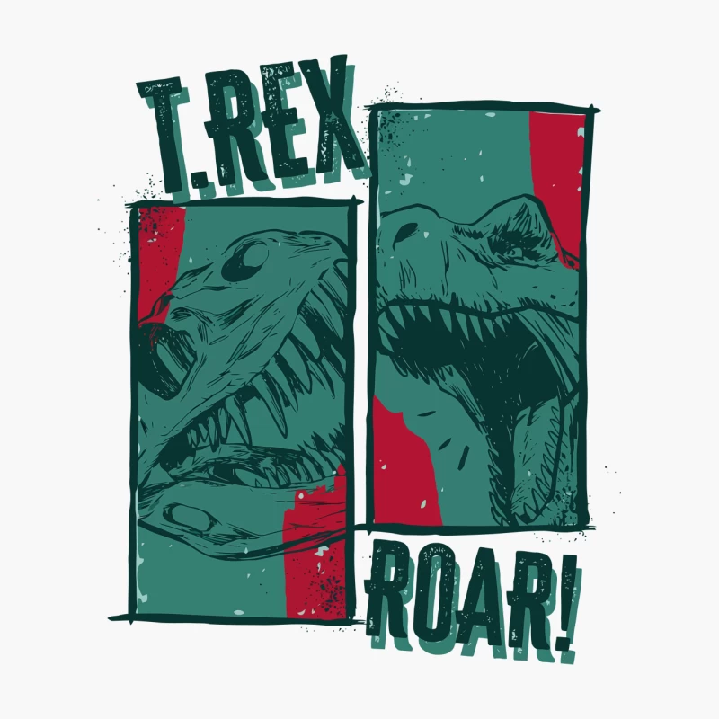 T-Rex Roar! Vintage Comic Design Cotton Tote Bag