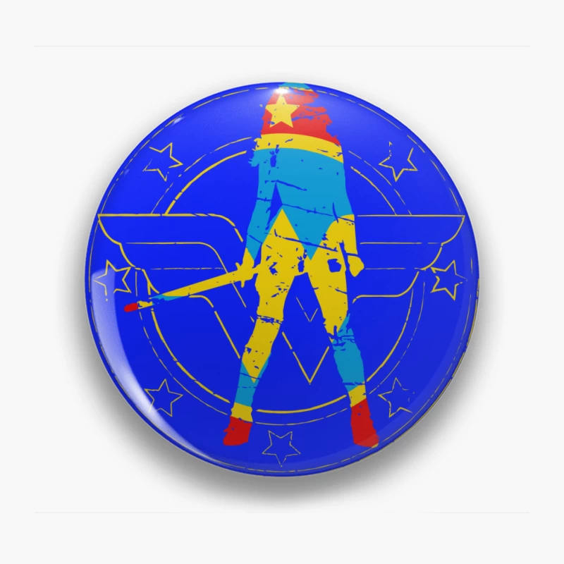 Wonder Woman Graphic Illustration Pin