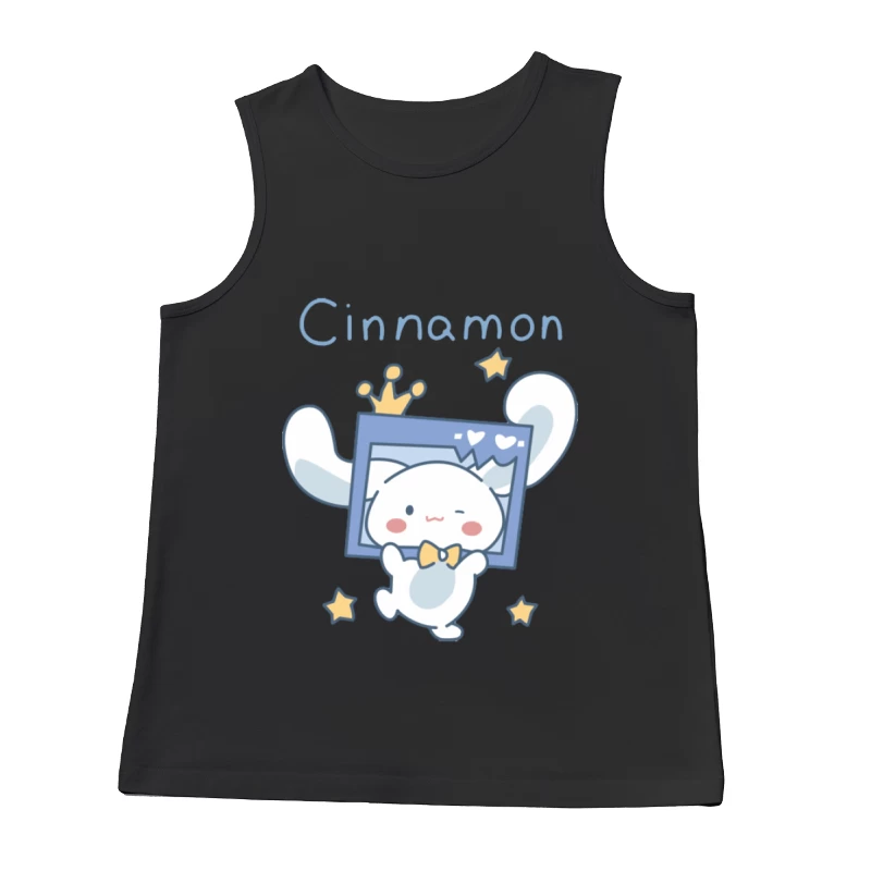 Niedlicher Hase mit Krone und Sternen Herren Tanktops