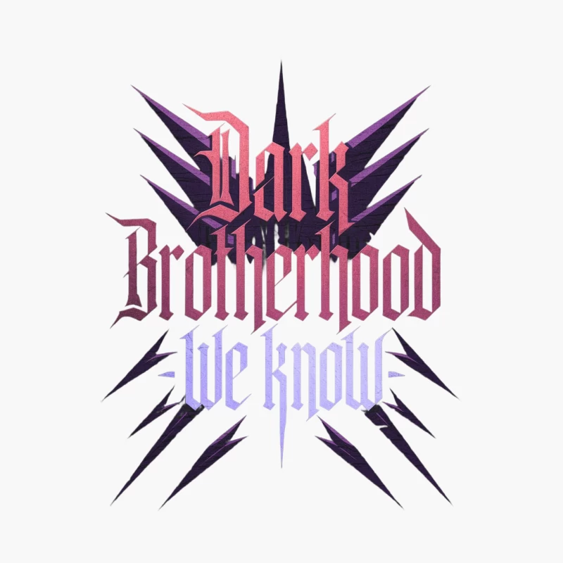 Gothic Dark Brotherhood Game Logo with Sharp Purple Design Cotton Tote Bag