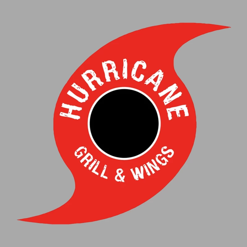 Hurricane Grill & Wings Restaurant Logo Design Male Pullover Hoodie