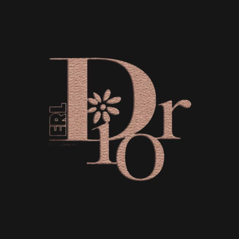 Designer-Logo mit Blume Herren Langarm T-Shirt
