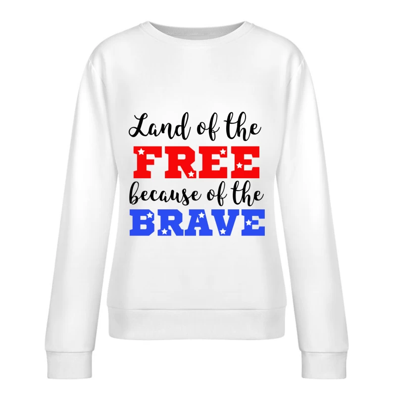 Design USA : Liberté et Courage Femme Sweat-shirt à enfiler