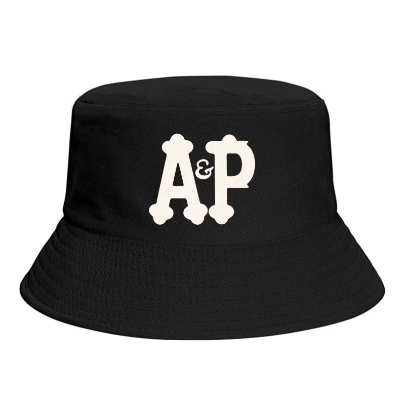 Decorative White AP Letters with Ampersand Bucket Hat