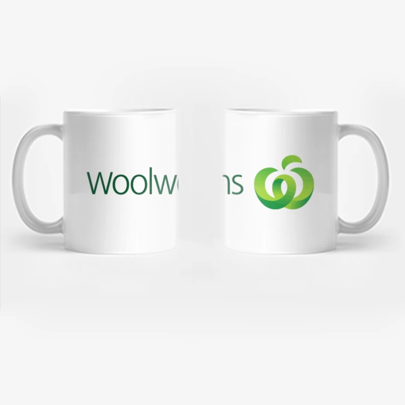 Woolworths Supermarket Chain Logo with Green Apple Design Coffee Mug