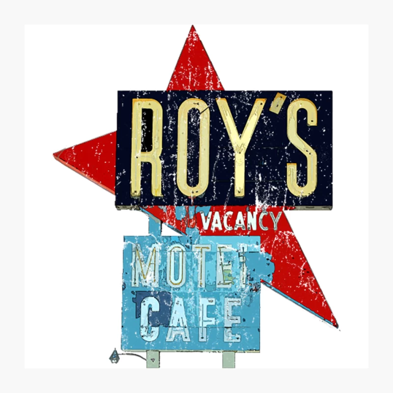 Roy_s Motel & Cafe, distressed Pin