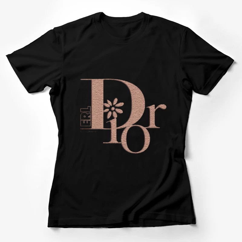 Designer-Logo mit Blume Damen T-Shirt