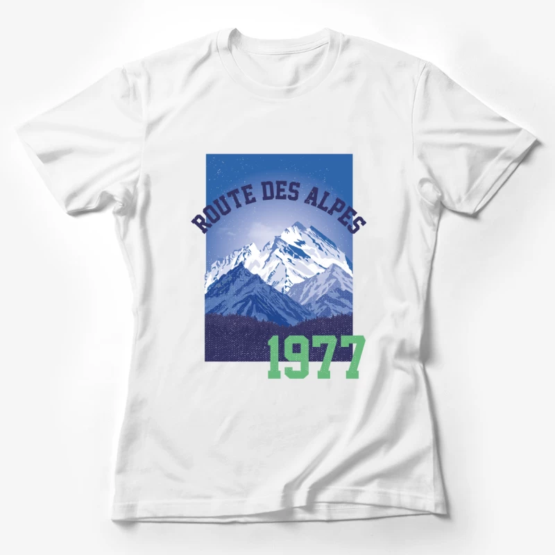 Alpenroute 1977 Berglandschaft Damen T-Shirt