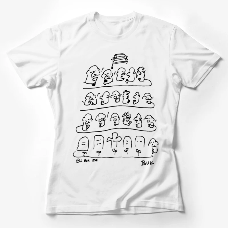 Evolution des Menschen als Schrift Damen T-Shirt