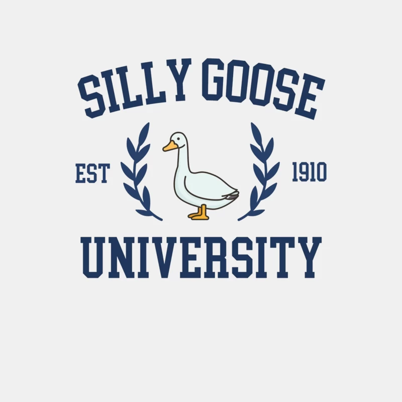 Silly Goose University Vintage-Style Logo Design Male Tank Top