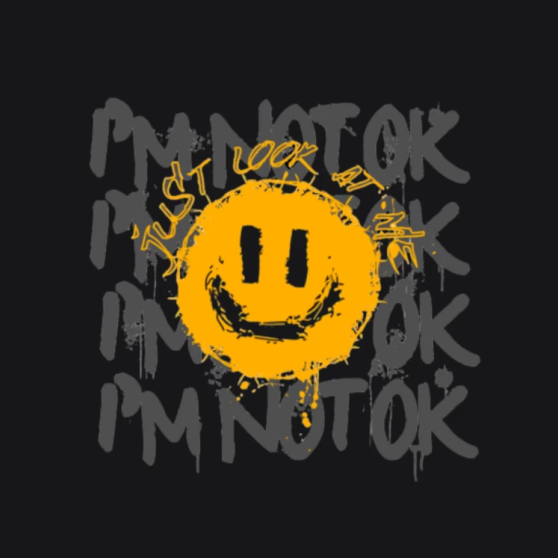Gelbes Emojis auf schwarzem Hintergrund Herren Pullover Hoodie