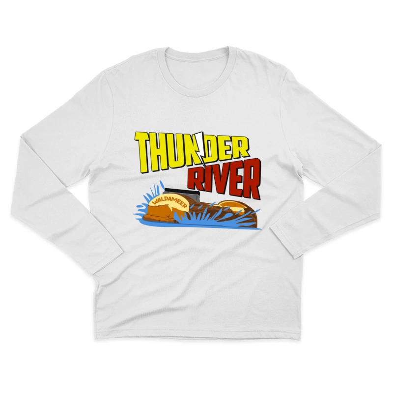 Thunder River Water Ride Logo at Waldameer Park Male Long Sleeve T-Shirt