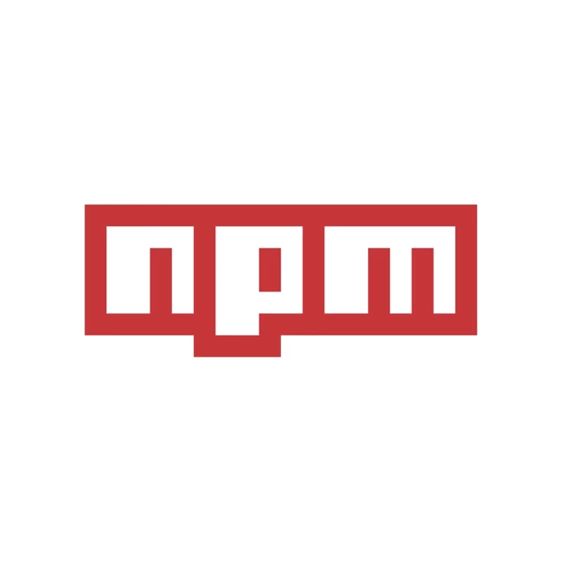 NPM (Node Package Manager) Logo in Red and White Tapestry