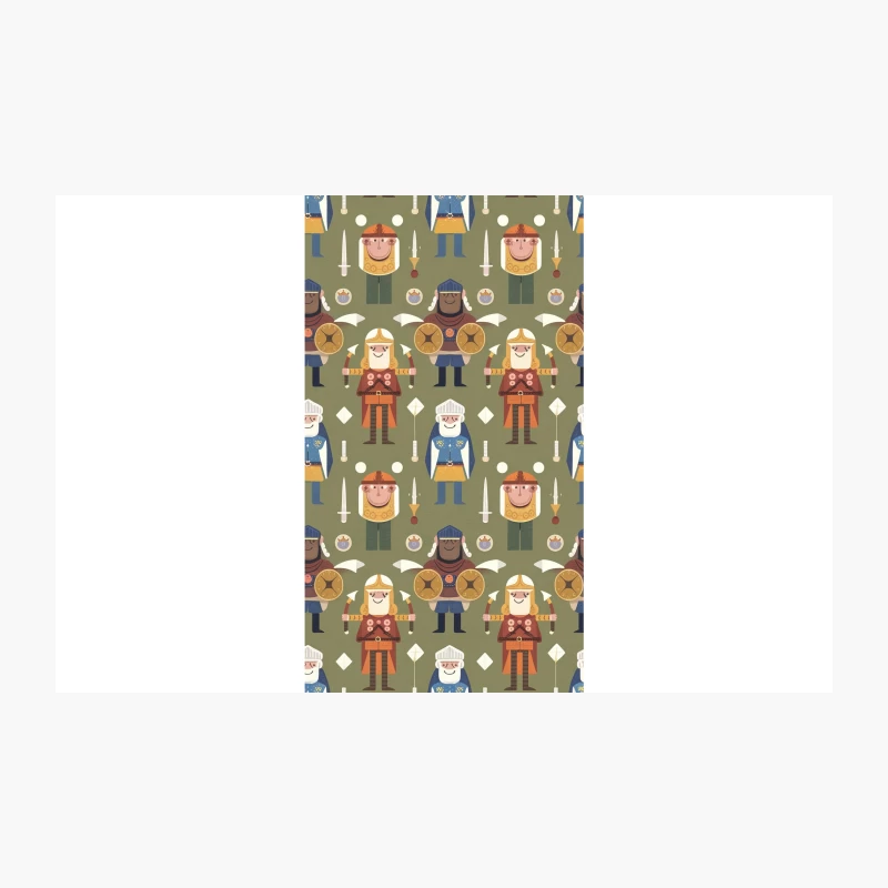 Whimsical Medieval Fantasy Character Pattern Travel Mug