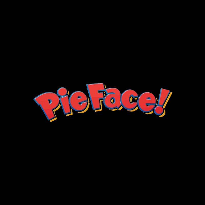 Pie Face Classic Game Logo in Red Cartoon Letters Travel Mug