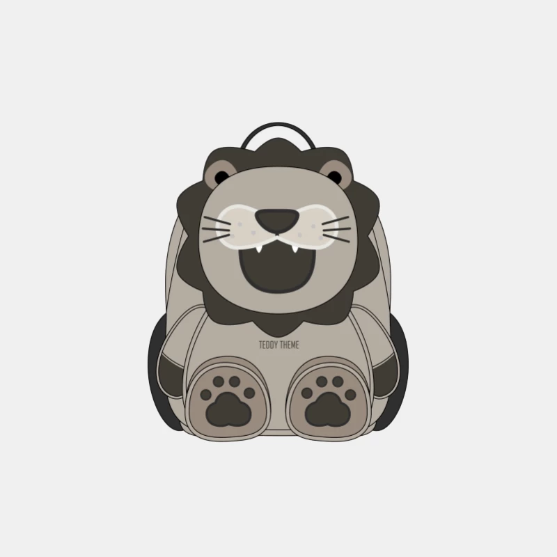 Niedlicher Löwen-Rucksack für Kinder Herren Tanktops