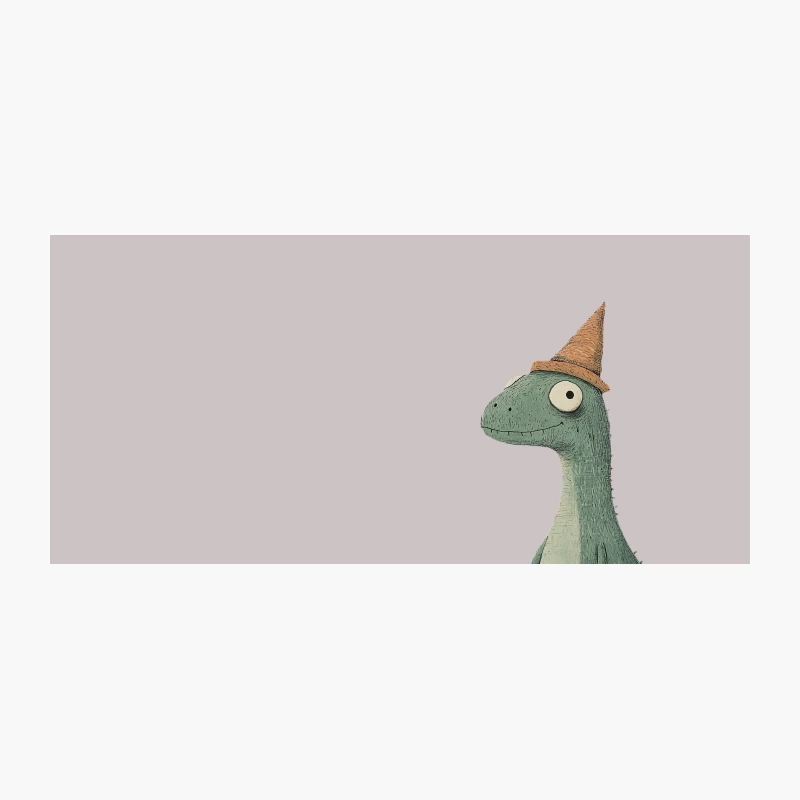 Cute Cartoon Dinosaur with Whimsical Hat Coffee Mug