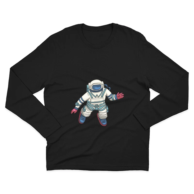 Astronaut im Raumanzug schwebt Herren Langarm T-Shirt