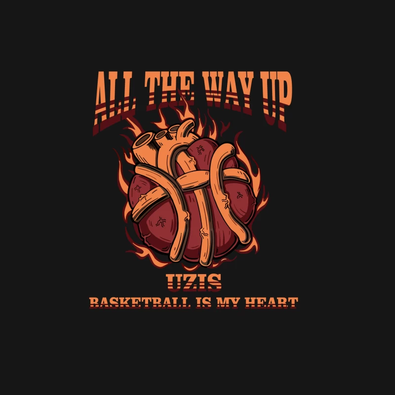 Basketball als Herz: Brennende Leidenschaft Herren T-Shirt