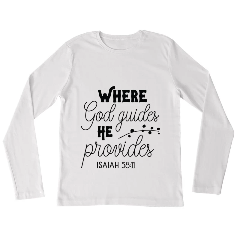 Citation Inspirante de la Bible Femme Manches Longues T-Shirt