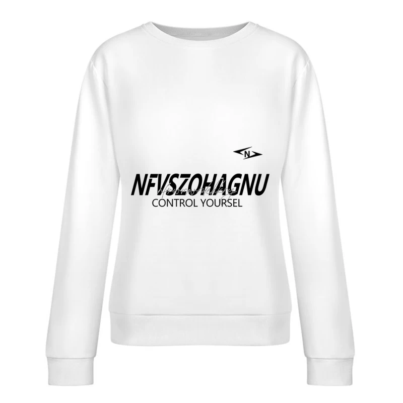 Typografie Kunstwerk mit Motivationsbotschaft Damen Pullover Sweatshirt