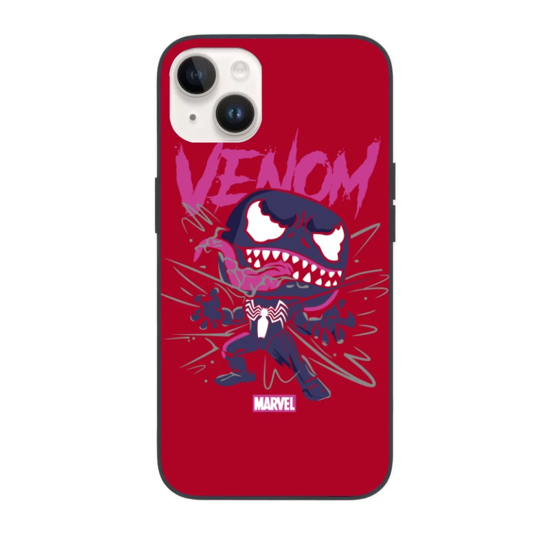 Cartoon Venom Character Illustration iPhone Case