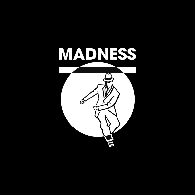 Ska Dance Madness Silhouette Logo Tapestry