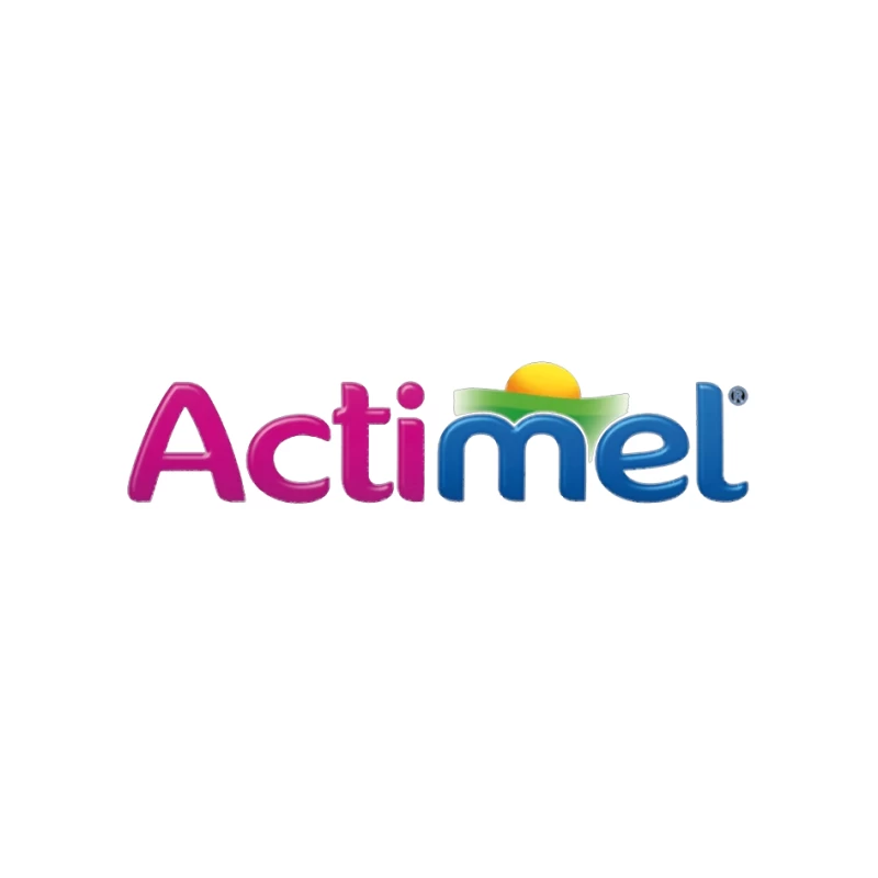 Actimel Dairy Brand Colorful Logo Design Pin