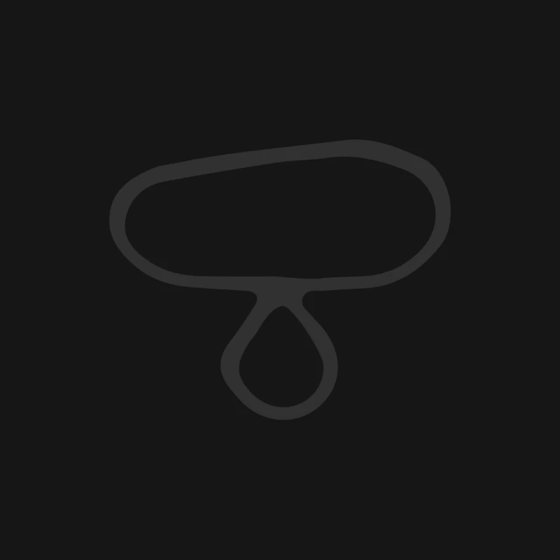 Signe abstrait noir avec une forme organique Homme Manches Longues T-Shirt