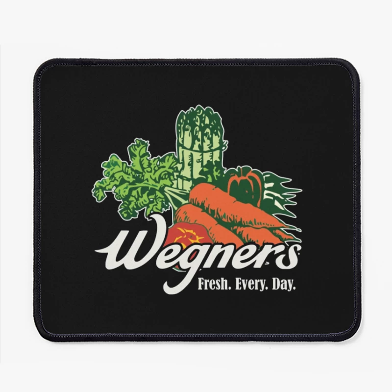 Wegner's Fresh Daily Vegetable Market Logo Mouse Pad