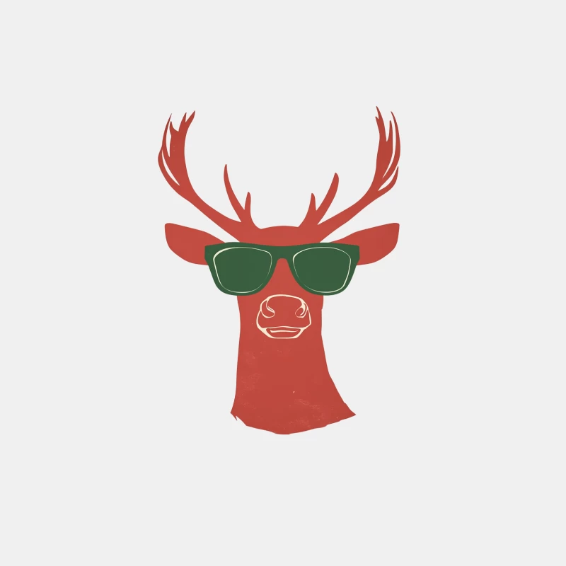 Cool Hipster Deer with Sunglasses Minimalist Illustration Male Tank Top
