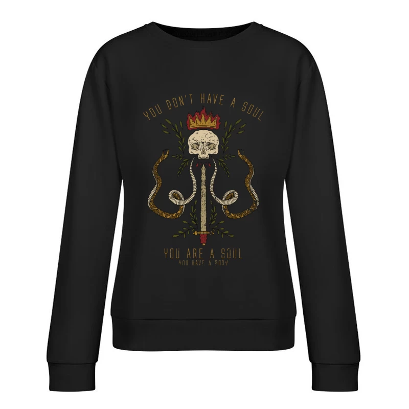 Concept de l'âme avec crâne et serpents Femme Sweat-shirt à enfiler