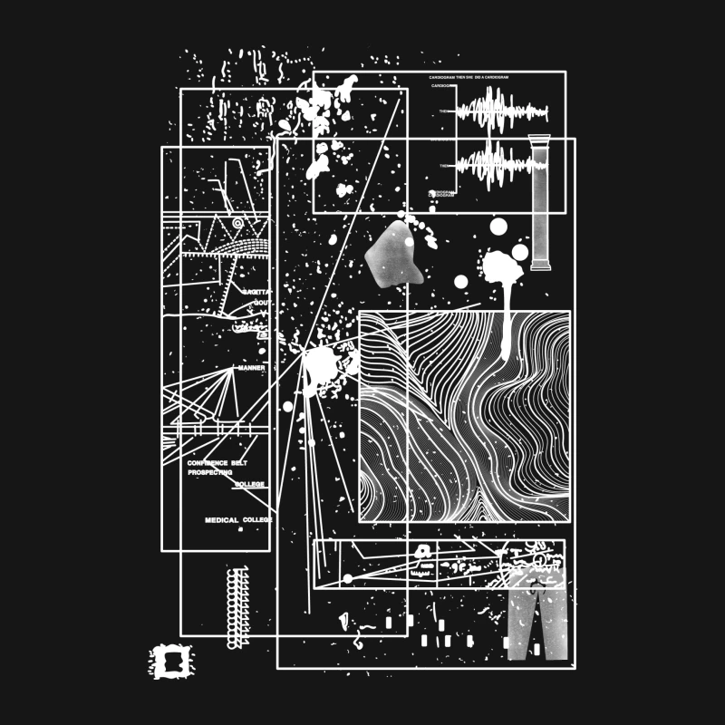 Abstrakte Geometrie und Klangwellen Damen Langarm T-Shirt