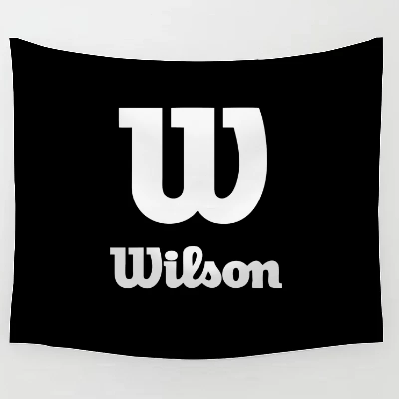 Wilson Sports Brand White Logo Design Tapestry