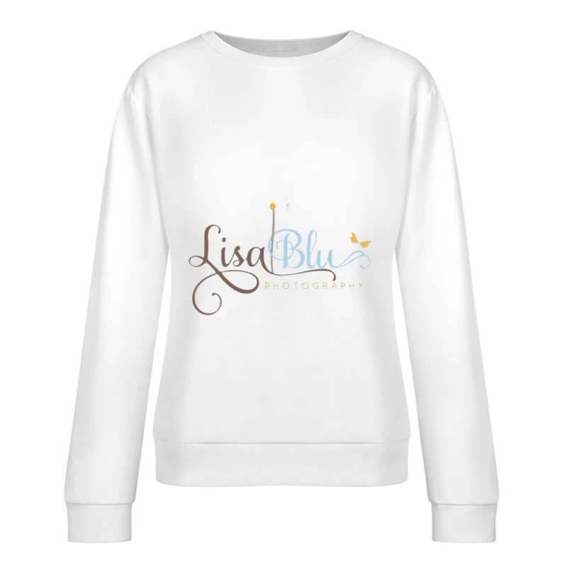 Logo Lisa Blu Fotografia con Farfalla Felpa pullover Donna