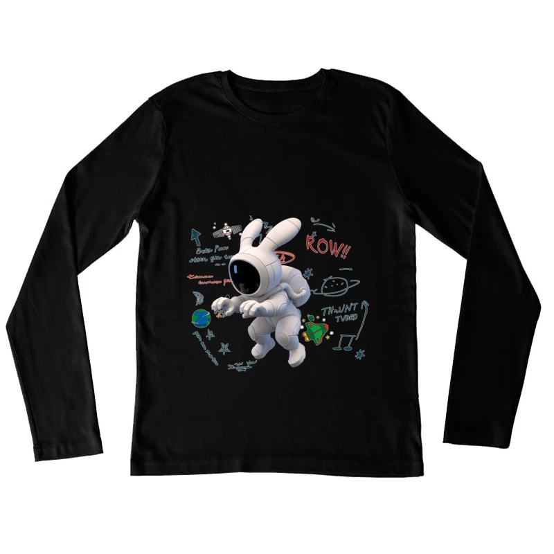 Kreativer Astronaut im Weltraumdesign Damen Langarm T-Shirt