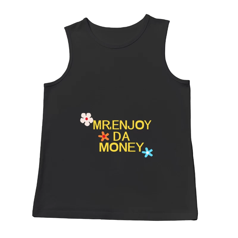 Buntes Design mit Blumen und Text Herren Tanktops