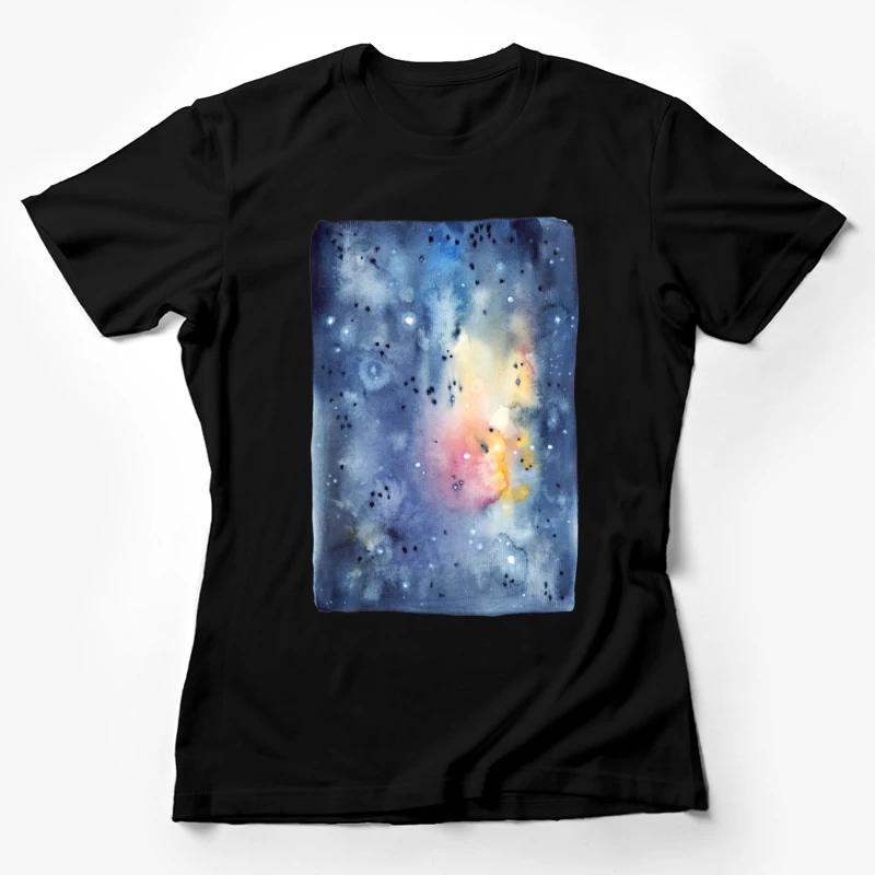 Étoiles et Aquarelle Galactique Femme T-Shirt
