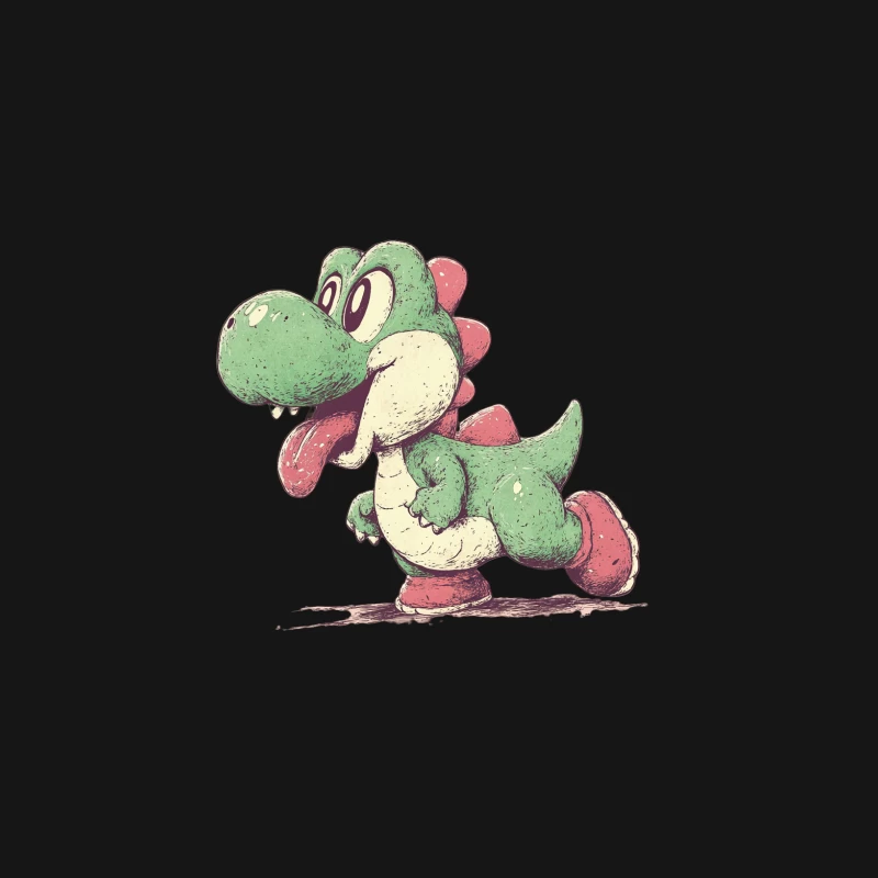 Adorable Yoshi: Nintendo's Iconic Green Dinosaur Character Female Long Sleeve T-Shirt