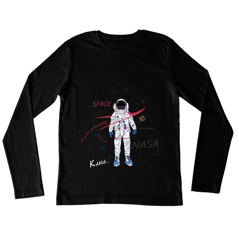 Weltraum-NASA-Astronaut Damen Langarm T-Shirt