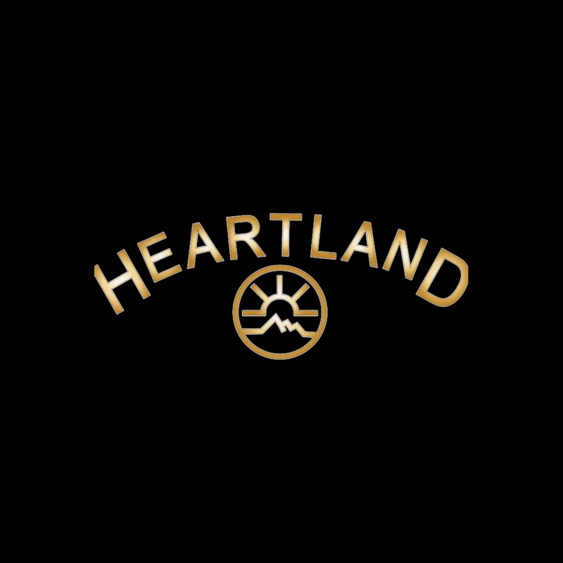 Heartland Hockey Logo with Golden Text and Minimalist Design Mouse Pad