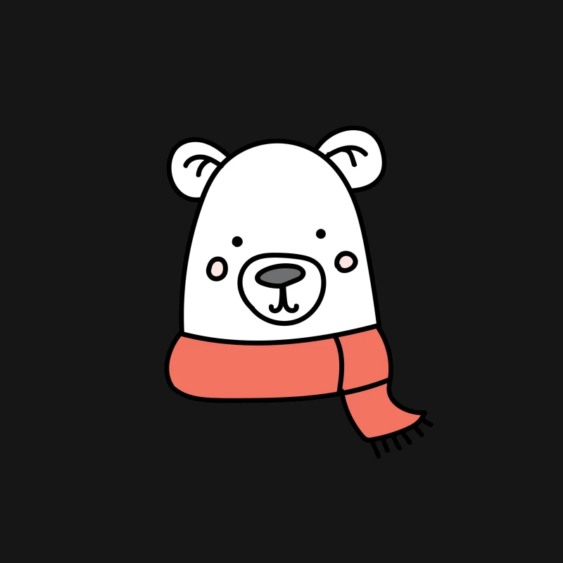 Illustration d'ours polaire avec écharpe Femme T-Shirt