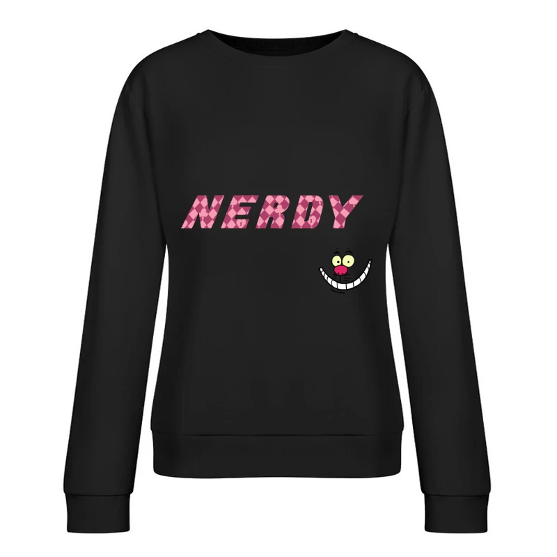 Nerdy Card Spieler mit Grinsen Damen Pullover Sweatshirt